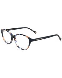 Carolina Herrera - Tortoiseshell-Effect Round-Frame Glasses - Lyst
