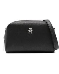 Tommy Hilfiger - Logo-Plaque Grained-Texture Crossbody Bag - Lyst