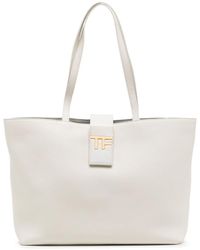 Tom Ford - Logo-plaque Leather Tote Bag - Lyst