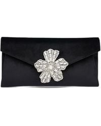 Twentyfourhaitch - Vintor Crystal-Embellished Velvet Clutch Bag - Lyst