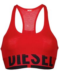 DIESEL - Logo-Print Sport Bra - Lyst