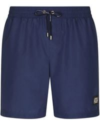 Dolce & Gabbana - Logo-Tag Swim Shorts - Lyst