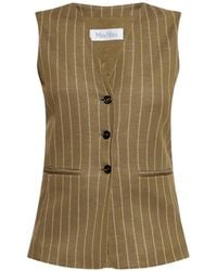 Max Mara - Chaleco A Rayas Diplomáticas - Lyst