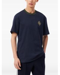 Lacoste - Logo-Embroidered Contrast-Trim T-Shirt - Lyst