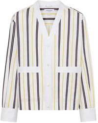 Thom Browne - Poplin Repp Stripe Shirt - Lyst