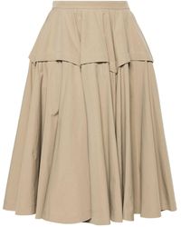 Bottega Veneta - Pleated Midi Skirt - Lyst