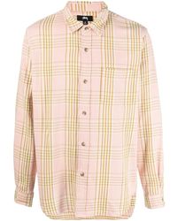Stussy - Tartan Long-sleeve Cotton Shirt - Lyst