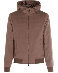 Moorer - Manteau Zippé À Capuche - Lyst
