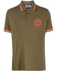 Versace Jeans Couture - Logo-Embroidered Polo Shirt - Lyst