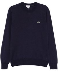 Lacoste - Logo-Patch Crew-Neck Sweater - Lyst