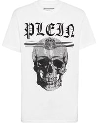 Philipp Plein - Skull Crystal-Embellished T-Shirt - Lyst