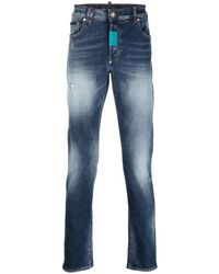 Philipp Plein - Logo-Patch Straight-Leg Jeans - Lyst