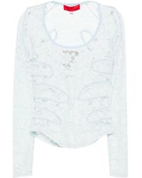Eckhaus Latta - Seraph Floral-Lace Top - Lyst
