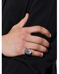 McQueen - Skull Signet Ring - Lyst