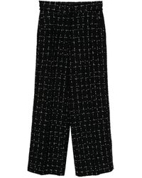 KARL LAGERFELD - Logo-Print Boucle Trousers - Lyst