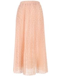 Ermanno Scervino - Pleated Midi Skirt - Lyst