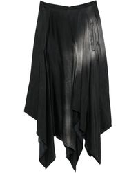 Yohji Yamamoto - Asymmetric Mid Skirt - Lyst