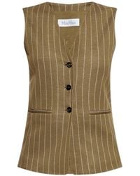 Max Mara - Pinstriped Tailored Vest - Lyst
