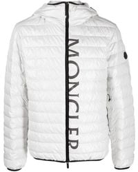 Moncler - Gefütterte Jacke mit Logo-Print - Lyst