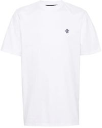 Roberto Cavalli - Monogram-Embroidered Cotton T-Shirt - Lyst