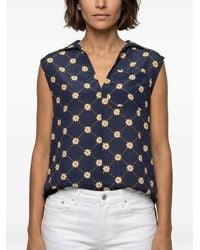 Marni - Floral-Print Sleeveless Shirt - Lyst