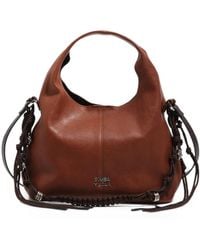 Bimba Y Lola - Small Dark-Tan-Leather Paper Bag - Lyst
