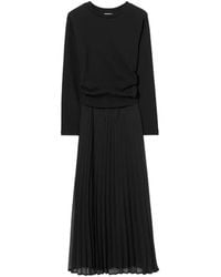 Claudie Pierlot - Bi-Material T-Shirt Midi Dress - Lyst