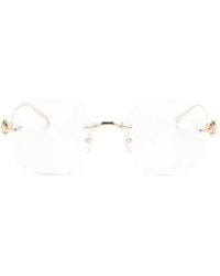Cartier - Brille Mit Geometrischem Gestell - Lyst