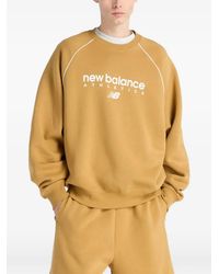 New Balance - Trackside Fleece Crew-Neck Sweatshirt - Lyst