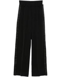 ALAINPAUL - Satin-Stripe Wide-Leg Trousers - Lyst