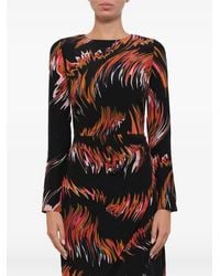 Givenchy - Abstract-Print Long-Sleeve Mini Dress - Lyst