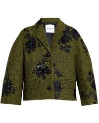 Erdem - Embroidered Cropped Jacket - Lyst