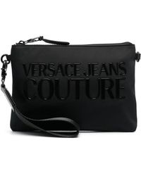 Versace - Logo Patch Clutch Bag - Lyst