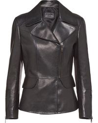prada leather dress