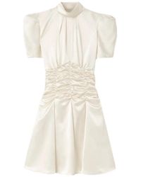Violante Nessi - Balthus Ruched Short-Sleeve Mini Dress - Lyst