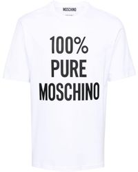 Moschino - Katoenen T-shirt Met Tekst - Lyst