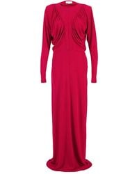 Stella McCartney - Draped Long-Sleeve Gown - Lyst