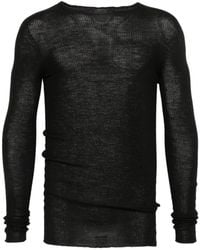 Rick Owens - Pull Côtelé À Encolure Ronde - Lyst