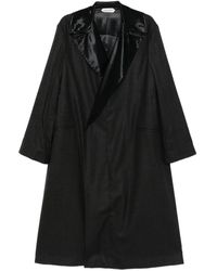 Alberta Ferretti - Wollen Jas Met Satijnen Revers - Lyst