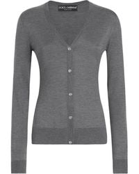 Dolce & Gabbana - V-Neck Buttoned Cardigan - Lyst