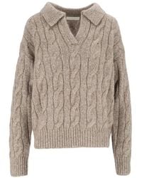 ELEH - Cable-Knit Sequin-Embellished Sweater - Lyst