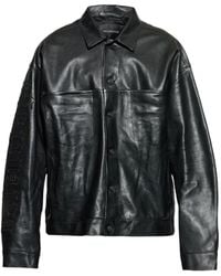 Balenciaga - Leather Shirt Jacket - Lyst