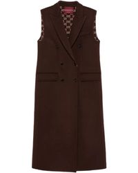 Gucci - Mouwloze Jas Met Dubbele Rij Knopen - Lyst