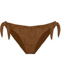 Mc2 Saint Barth - Yali Eyelet-Detail Tie-Side Bikini Bottoms - Lyst