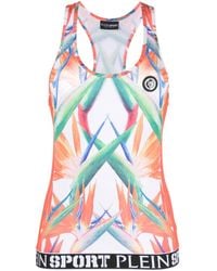 Philipp Plein - Floral-Print Sleeveless Tank Top - Lyst