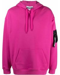 Moschino - Zip Pull Pocket-Detail Hoodie - Lyst
