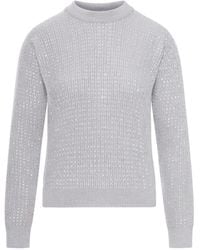 Golden Goose - Textured Open-Knit Crewneck Sweater - Lyst