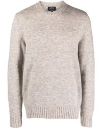 A.P.C. - Pullover Mit Rundem Ausschnitt - Lyst