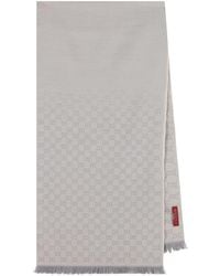 Gucci - Jacquard Fringed Scarf - Lyst