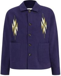BAZISZT - Embroidered Cotton Jacket - Lyst